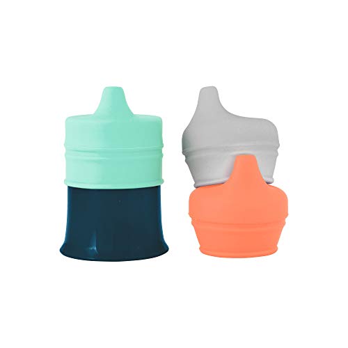 Boon SNUG - Recipiente para beber menta, tapa elástica para tazas, 100% silicona, recipiente de tapa para niños pequeños, recipiente de fácil almacenamiento, 7 onzas, para 9 meses en adelante